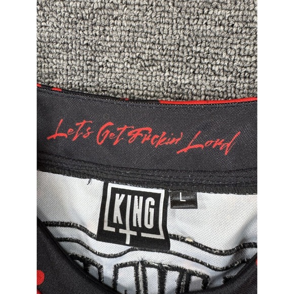 Sullivan King Jersey Mens Large Black Splatter Angel DJ Thank You for Raging - Picture 7 of 13